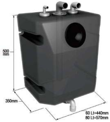 Vetus dik montaj pis su tankı 80LT
