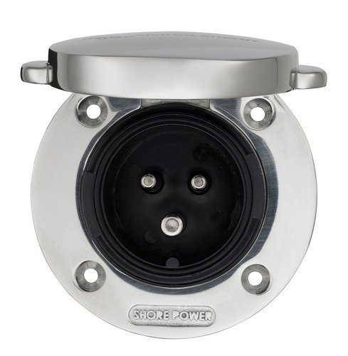 Victron Energy Power Inlet 16A stainless steel with cover SHP301602000