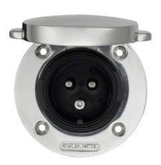 Victron Energy Power Inlet 16A stainless steel with cover SHP301602000