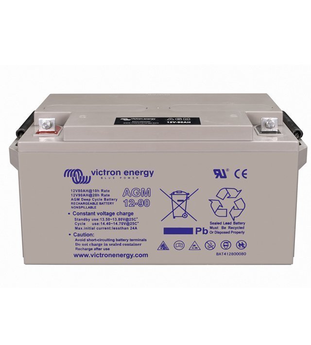 Victron Energy 12V/90Ah AGM Deep Cycle Akü (M6) BAT412800085