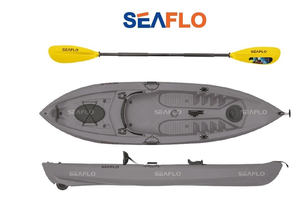 SEAFLO TEK KİŞİLİK BALIKÇI KANO GRİ