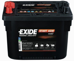 Exide EM1000 Marin Start AGM Aküsü, 12V 50A