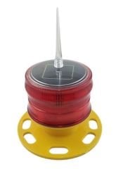 GÜNEŞ ENERJİLİ AYAKLI ÇAKAR FENER KIRMIZI