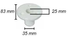 PASARELLA MONTAJ YUVASI Ø25mm PLASTİK