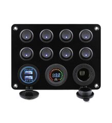 BFY 8'Lİ SWITCH PANEL IŞIKLI ŞARJ-VOLT-USB