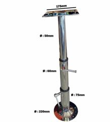 MASA VE KOLTUK AYAĞI 3 KADEMELİ KROM 33-78 CM