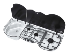 Thetford 353 Serisi Ayrık Camlı Kombinasyonlu Üç Gözlü Ocak - 980 * 160 * 410mm