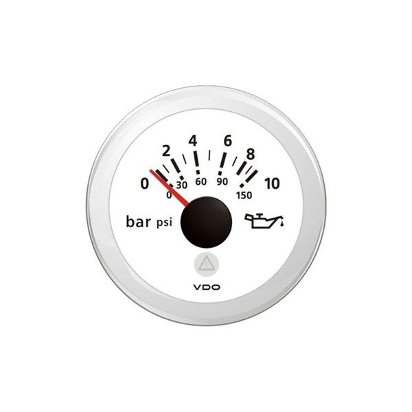 52 mm Yağ basıncı, 10 bar, (10 – 184 Ω), Beyaz