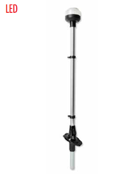 IŞIKLI BAYRAK DİREĞİ AYARLI led 12v,SİYAH 60cm