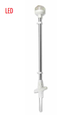 IŞIKLI BAYRAK DİREĞİ AYARLI led 12v,BEYAZ 60cm