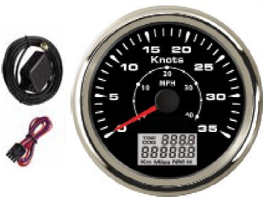 SÜRAT GÖSTERGESİ GPS 55MPH sealux 12/24v Ø85mm SİYAH