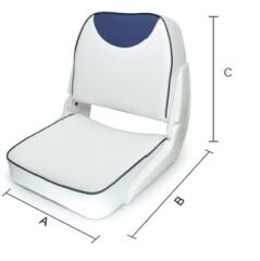 KOLTUK KATLANIR BEYAZ-LACİVERT 45x36x48cm