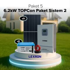 6.2kW TOPCON PAKET SİSTEM 1 BAĞ EVİ PAKET (PAKET 5)