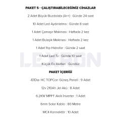 6.2kW TOPCON PAKET SİSTEM 1 BAĞ EVİ PAKET (PAKET 5)