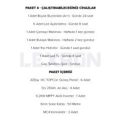 6.2kW TOPCON PAKET SİSTEM 1 BAĞ EVİ SOLAR PANEL PAKET (PAKET 4)