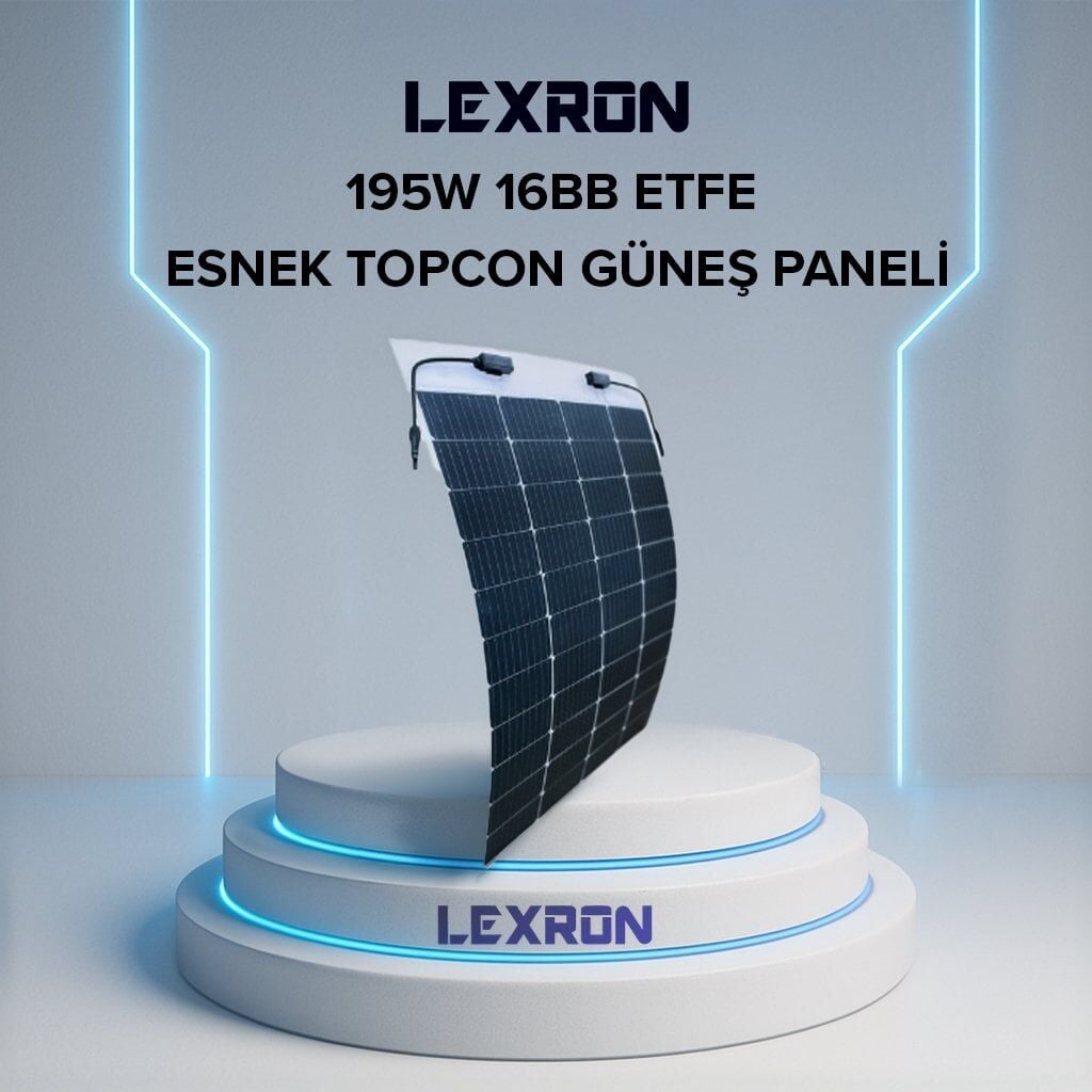 LEXRON 195W 16BB ETFE ESNEK TOPCON GÜNEŞ PANELİ
