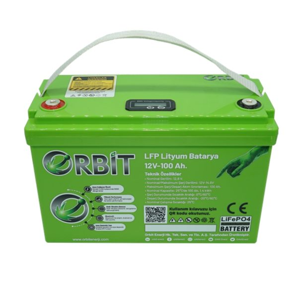 Orbit 12 V 100 Ah Lifepo4 Akü-Abs Kasa