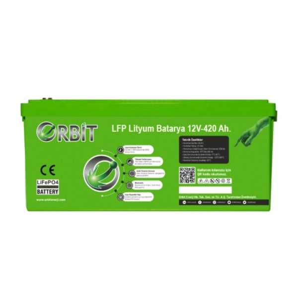 Orbit 12 V 420 Ah Lifepo4 Akü-Abs Kasa