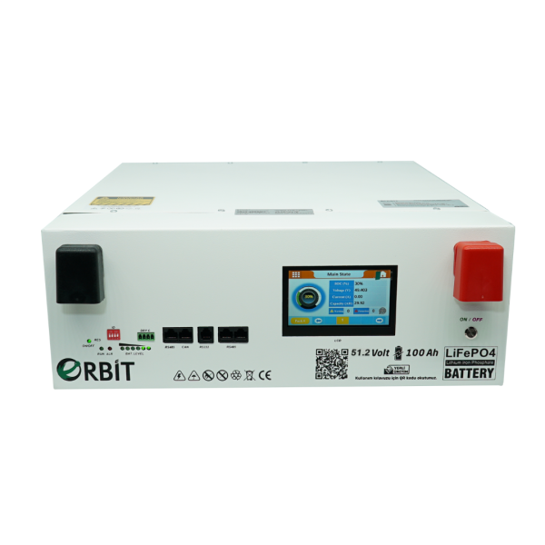 Orbit 51.2 V 100 Ah Lifepo4 Akü-Low Voltage-Ekranlı