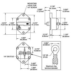 Blue Sea Systems otomatik sigorta Amper	: 50A