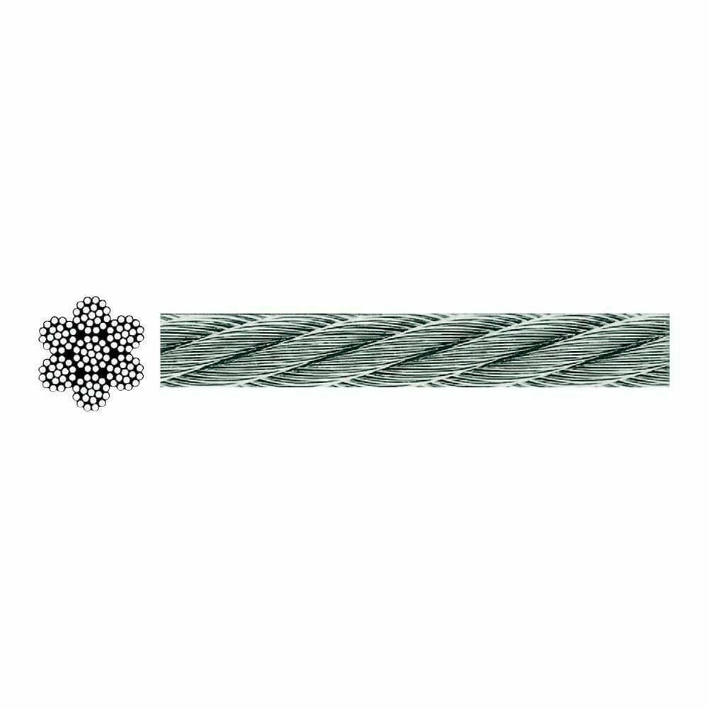 08 MM PASLANMAZ ÇELİK HALAT 7X19 CR-NI